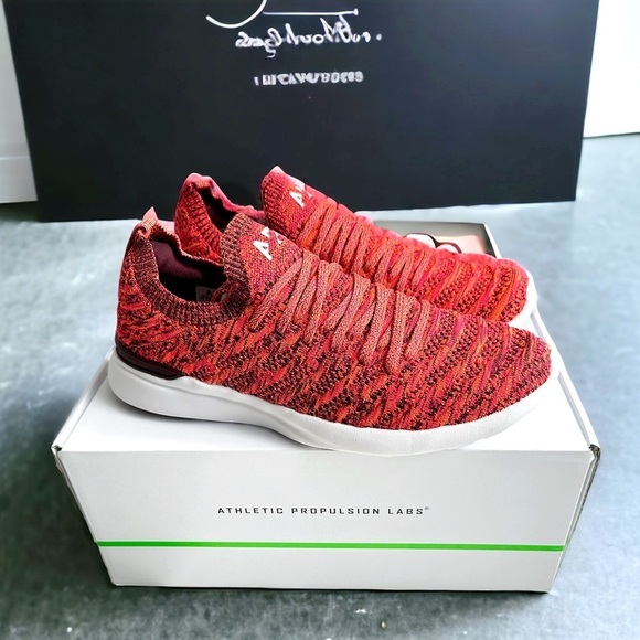 APL Techloom Wave Women’s Sneakers Running Shoes Burgundy/Magenta/Melange/Black - Picture 2 of 4